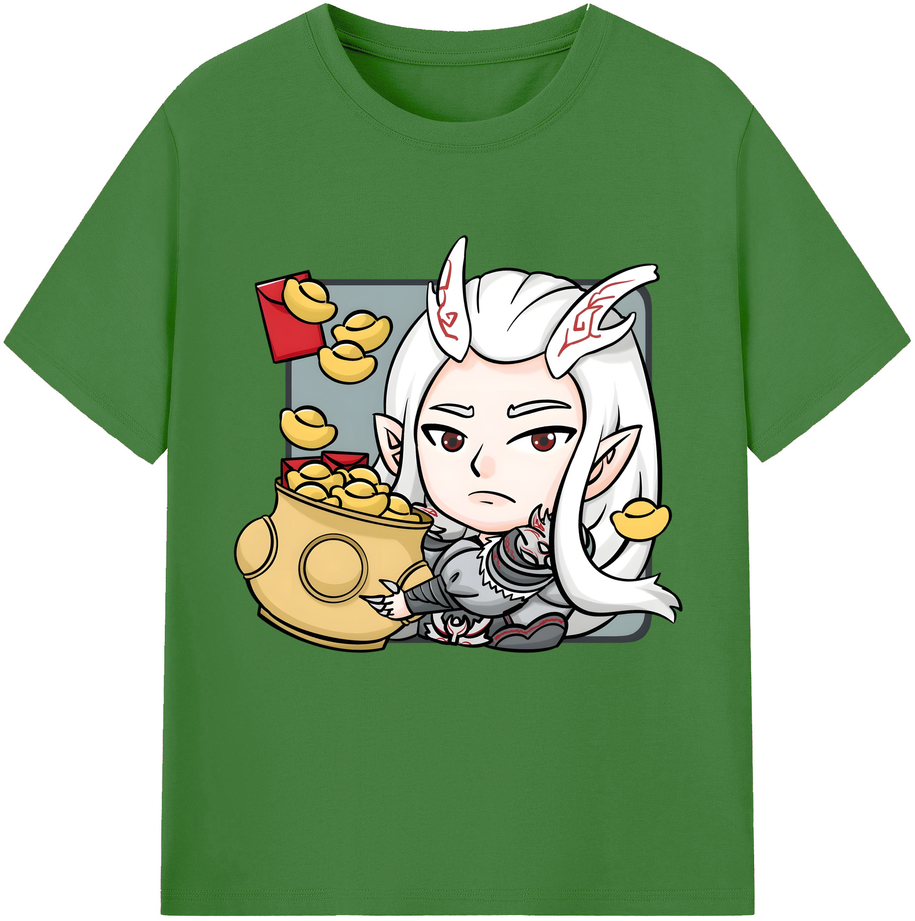 （画像用） Ne Zha 2 ナタ 魔童の大暴れ レディースカジュアルプリントTシャツ（綿100％）
